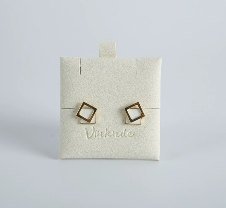 SSeesy Minimalist Double-sided Microfiber Pouches Square Card Necklaces Earrings Jewelry Inner Trays-copy-6ab0dab3092ea